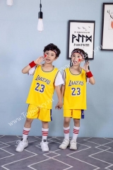 Los Angeles Lakers #23 James Yellow Kids/Youth NBA Uniform-SN