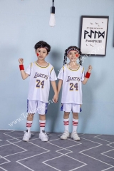 Los Angeles Lakers #24 Kobe White Kids/Youth NBA Uniform-SN