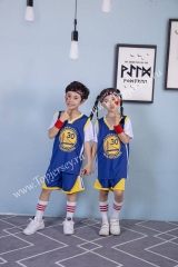 Golden State Warriors #30 Blue Kids/Youth NBA Uniform-SN