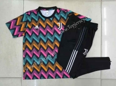 2022-2023 Juventus Colorful Short-sleeved Thailand Soccer Tracksuit-815