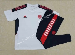 2022-2023 Bayern München White Short-sleeved Thailand Soccer Tracksuit-815