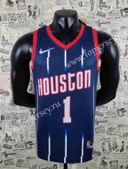 75th Anniversary Houston Rockets Dark Blue #1 NBA Jersey-SN