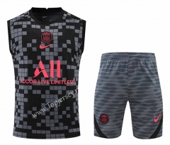 2022-2023 Paris SG Gray&Black Thailand Soccer Vest Uniform-418