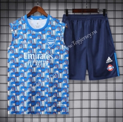 2022-2023 Arsenal Blue Thailand Soccer Vest Uniform-418