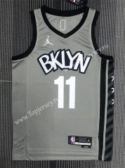 75th Anniversary Jordan Limited Edition Brooklyn Nets Gray #11 NBA Jersey-311