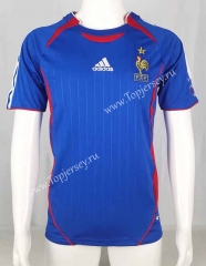 Retro Version 2006 France Home Blue Thailand Soccer Jersey AAA-503