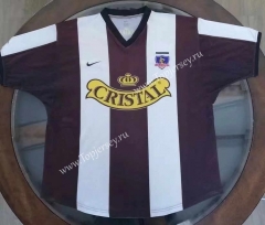 Retro Version 1992 Colo-Colo 2nd Away Black&White Thailand Soccer Jersey AAA-512
