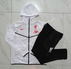 2022-2023 Liverpool White Thailand Soccer Jacket Uniform With Hat-815