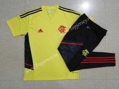 2022-2023 Flamengo Yellow Short-sleeved Thailand Soccer Tracksuit-815