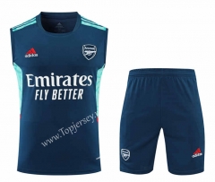 2022-2023 Arsenal Blue Thailand Soccer Vest Uniform-418