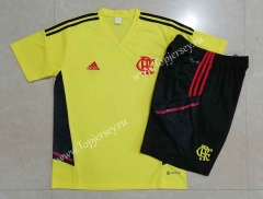 2022-2023 Flamengo Yellow Short-sleeved Thailand Soccer Tracksuit-815