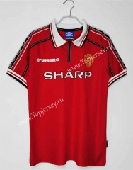 Retro Version 98-99 Manchester United Home Red Thailand Soccer Jersey AAA-C1046
