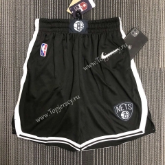 75th Anniversary Brooklyn Nets Black NBA Shorts-311