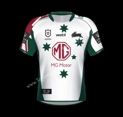 2022-2023 NRL Native Version South Sydney Rabbitohs WhiteThailand Rugby Jersey