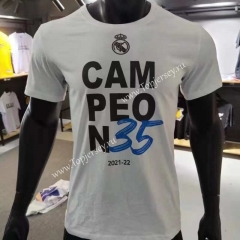Real Madrid White Cotton T-shirt