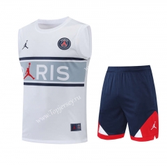 2022-2023 Paris SG White Thailand Soccer Vest Uniform-418