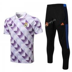2022-2023 Real Madrid White Thailand Polo Uniform-815