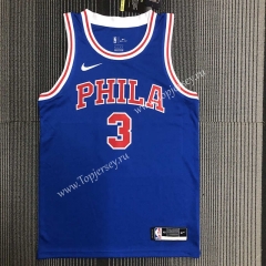 Retro Edition Philadelphia 76ers Blue #3 NBA Jersey-311