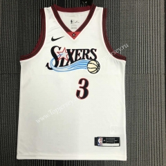 Retro Edition Philadelphia 76ers White #3 NBA Jersey-311