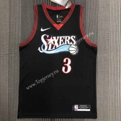 Retro Edition Philadelphia 76ers Black #3 NBA Jersey-311