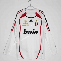 Retro Version 06-07 AC Milan Away White LS Thailand Soccer Jersey AAA-C1046