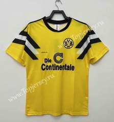 Retro Version 1989 Borussia Dortmund Home Yellow Thailand Soccer Jersey AAA-811