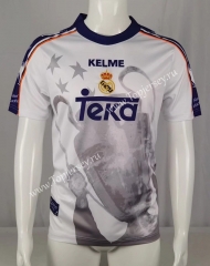 Retro Version 98-98 Champions Cup Real Madrid Home White Thailand Soccer Jersey AAA-503
