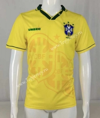 Retro Version 1994 Brazil Home Yellow Thailand Soccer Jersey AAA-503