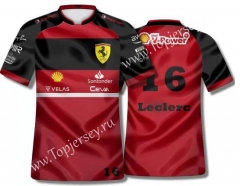 Ferrary Red&Black #16 Round Collar Formula One Racing Suit