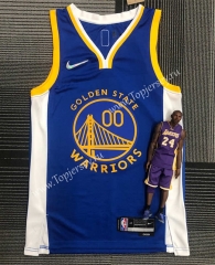 75th Anniversary Warriors Blue #00 NBA Jersey-311