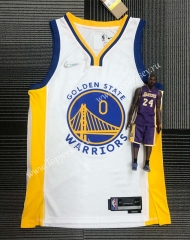 75th Anniversary Warriors White #0 NBA Jersey-311
