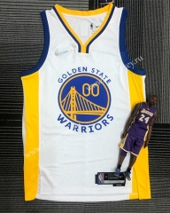 75th Anniversary Warriors White #00 NBA Jersey-311