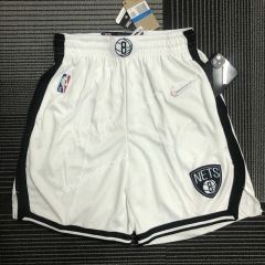 75th Anniversary Brooklyn Nets White NBA Shorts-311