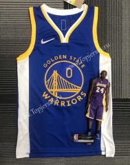75th Anniversary Warriors Blue #0 NBA Jersey-311