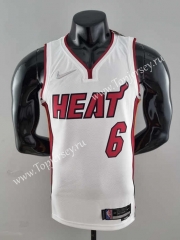75th Anniversary Miami Heat White #6 NBA Jersey-SN