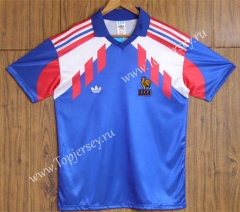 Retro Version 88-90 France Home Blue Thailand Soccer Jersey AAA-SL