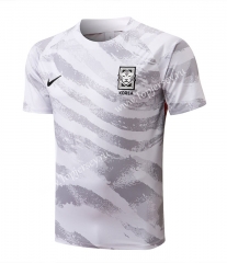 2022-2023 Korea Republic White Short-sleeved Thailand Soccer Tracksuit Top-815