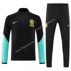 2022-2023 Inter Milan Black Thailand Soccer Tracksuit-4627