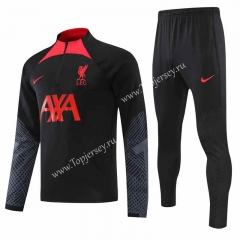 2022-2023 Liverpool Black Thailand Soccer Tracksuit-4627
