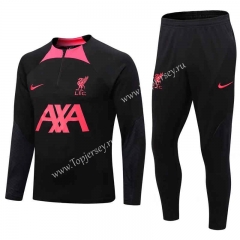 2022-2023 Liverpool Black Thailand Soccer Tracksuit-411