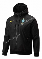 2022-2023 Brazil Black Trench Coats With Hat-815
