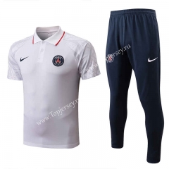 2022-2023 PSG White Thailand Polo Uniform-815