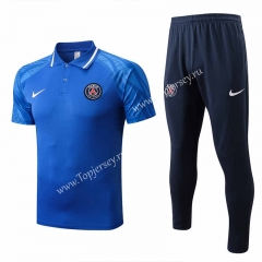 2022-2023 PSG Camouflage Blue Thailand Polo Uniform-815