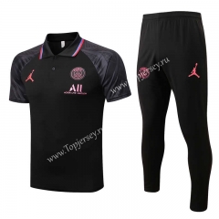 2022-2023 PSG Black Thailand Polo Uniform-815