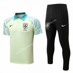 2022-2023 Brazil Light Green Thailand Polo Uniform-815