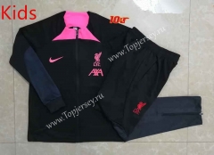 2022-2023 Liverpool Black Kids/Youth Soccer Jacket Uniform-815