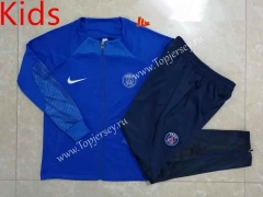 2022-2023 Paris SG Camouflage Blue Kids/Youth Soccer Jacket Unifrom -815