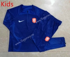 2022-2023 Netherlands Camouflage Blue Kids/Youth Soccer Tracksuit -815