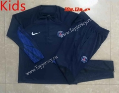 2022-2023 Paris SG Royal Blue Kids/Youth Soccer Tracksuit -815