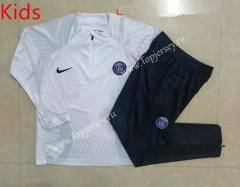 2022-2023 Paris SG White Kids/Youth Soccer Tracksuit -815